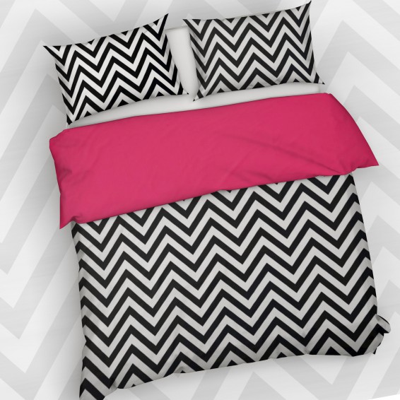 Chevron And Hot Pink Duvet Cover And Pillowcases Antique Images